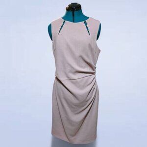 Le Chateau Dusty Rose Professional Pencil Sheath Dress - Size Large